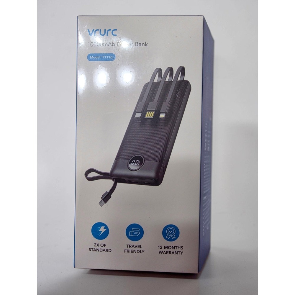 VRURC 10000mah power bank portable charger‎ USB-C Universal Free Shipping